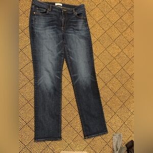 LOFT by Ann Taylor Curvy Straight Dark Blue Jeans.